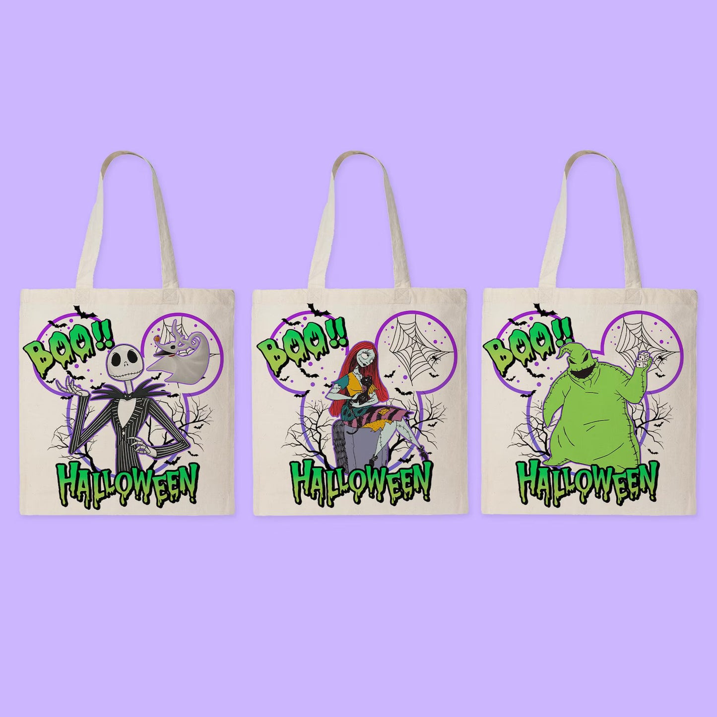 Disney Personalized Halloween Tote Bag - Nightmare Before Christmas - Two Crafty Gays
