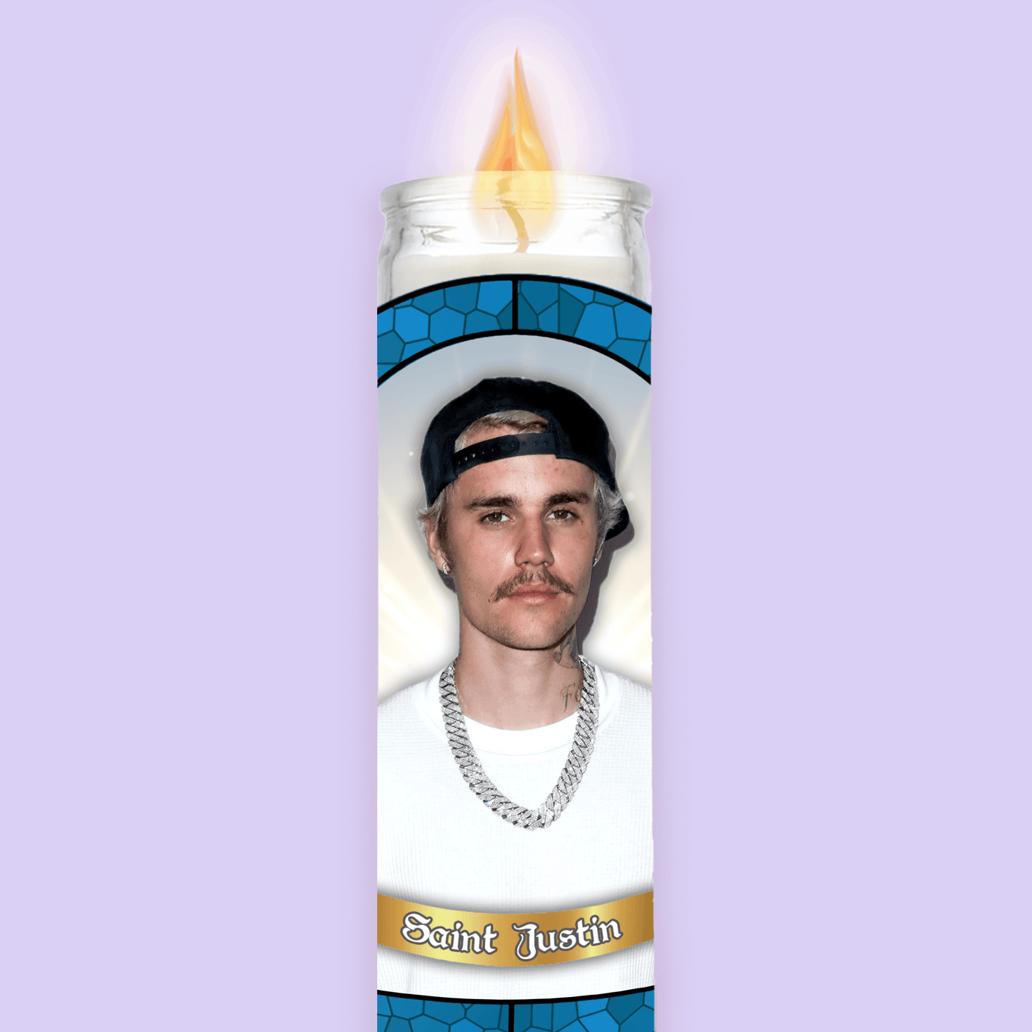 Justin Bieber Prayer Candle - Two Crafty Gays