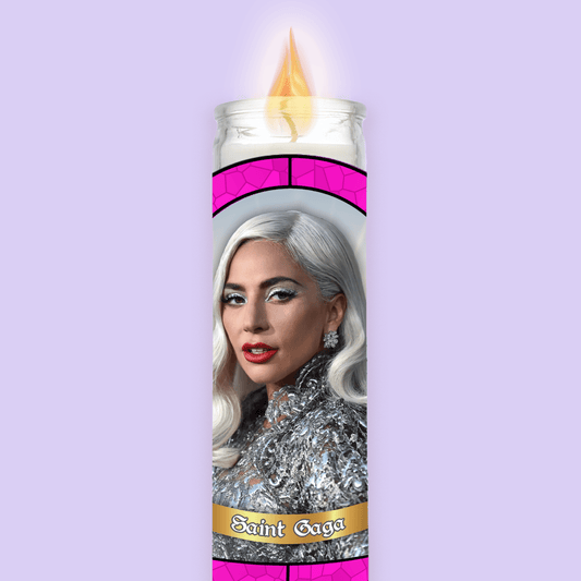 Lady Gaga Prayer Candle - Two Crafty Gays
