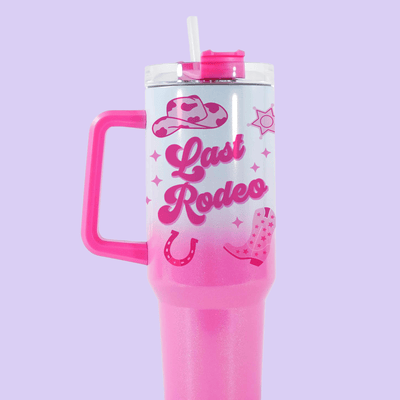Last Rodeo Bachelorette 40oz Quencher Tumbler - Last Rodeo - Two Crafty Gays