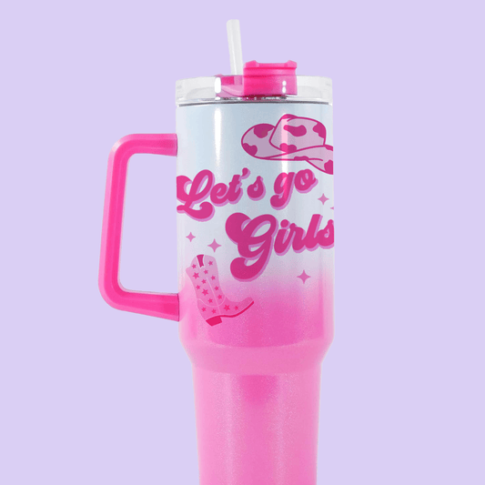 Last Rodeo Bachelorette 40oz Quencher Tumbler - Let's Go Girls - Two Crafty Gays