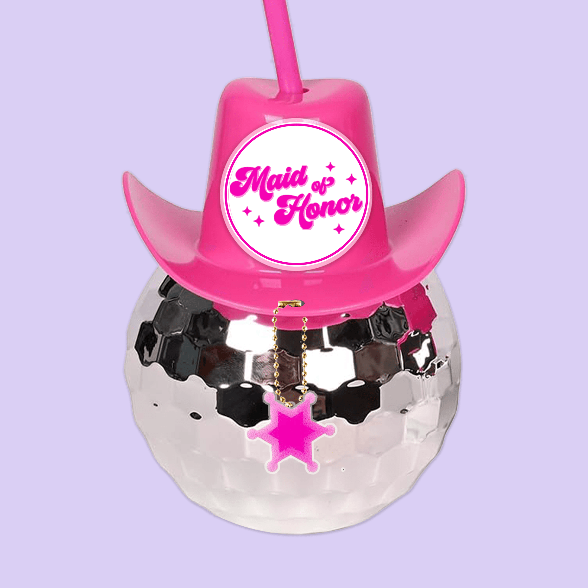 Last Rodeo Bachelorette Disco Ball Cup - Maid of Honor - Two Crafty Gays