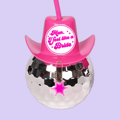 Last Rodeo Bachelorette Disco Ball Cup - Man, I Feel Like a Bride - Two Crafty Gays