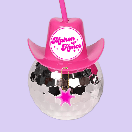 Last Rodeo Bachelorette Disco Ball Cup - Matron of Honor - Two Crafty Gays