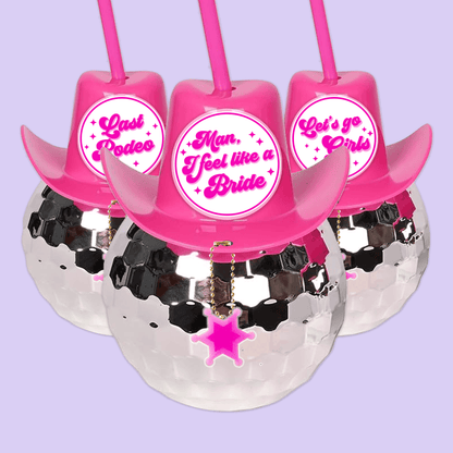 Last Rodeo Bachelorette Disco Ball Cup - Matron of Honor - Two Crafty Gays