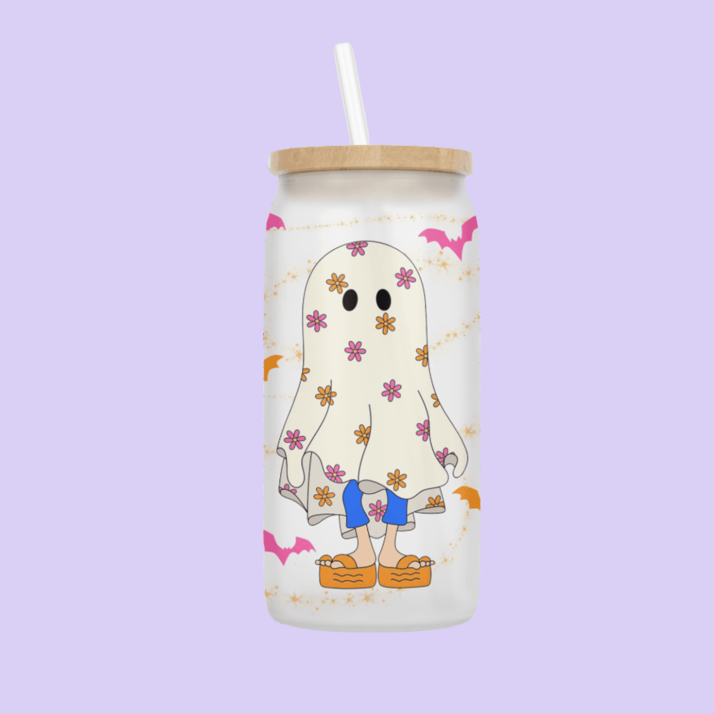 Lizzie McGuire Cartoon Halloween Drinking Glass - Two Crafty Gays