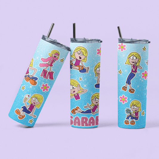 Lizzie McGuire Cartoon Personalized Tumbler Cup - Two Crafty Gays