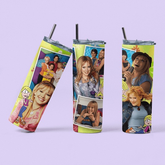 Lizzie McGuire Collage Tumbler Cup - Hilary Duff - Two Crafty Gays