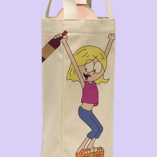 Lizzie McGuire Personalized Canvas Wine Bag - Two Crafty Gays