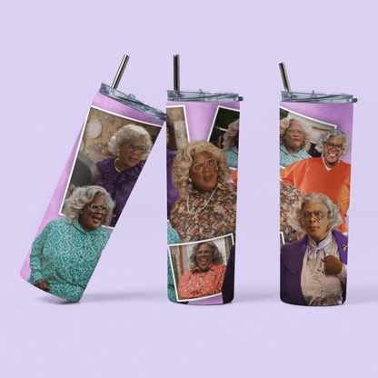 Madea Tyler Perry Collage Tumbler Cup - Two Crafty Gays