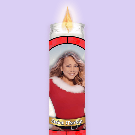 Mariah Carey Christmas Prayer Candle - Two Crafty Gays