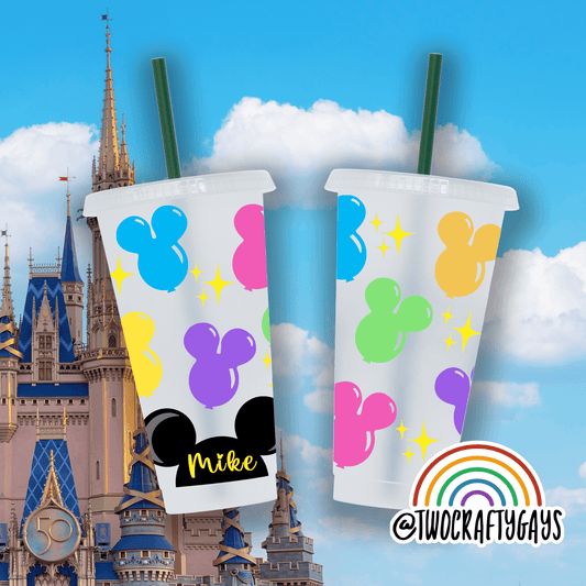 Mickey Balloons Tumbler Cup - Two Crafty Gays