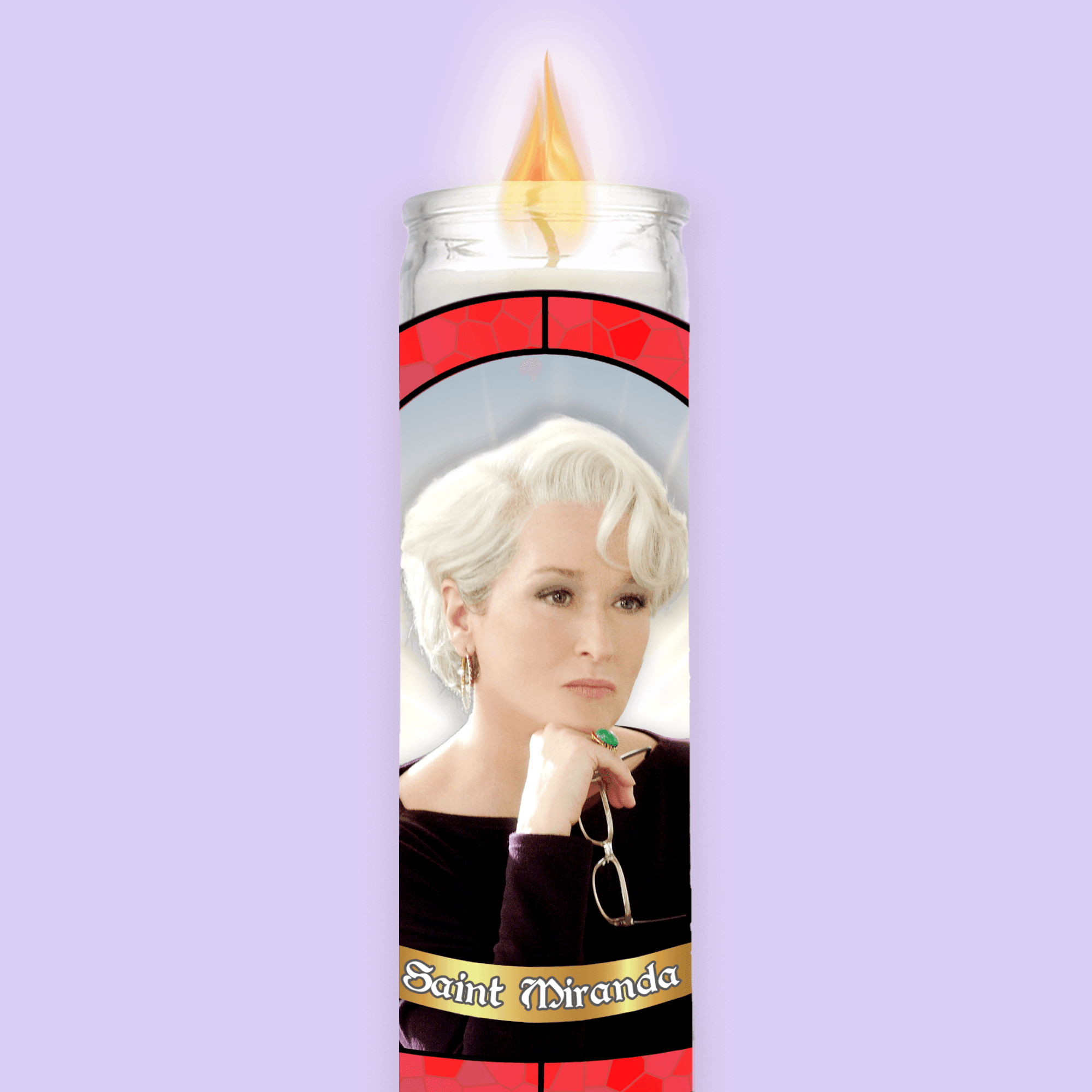 Miranda Priestly Prayer Candle - Two Crafty Gays