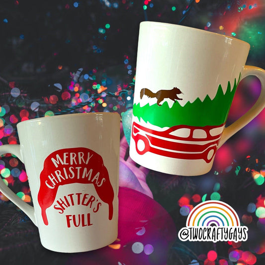 National Lampoon's Christmas Vacation "Shitter's Full" Coffee Mug - Two Crafty Gays