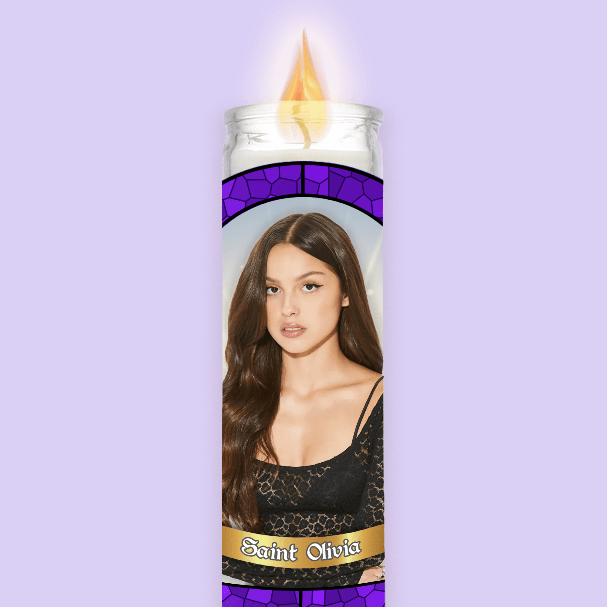 Olivia Rodrigo Prayer Candle - Two Crafty Gays