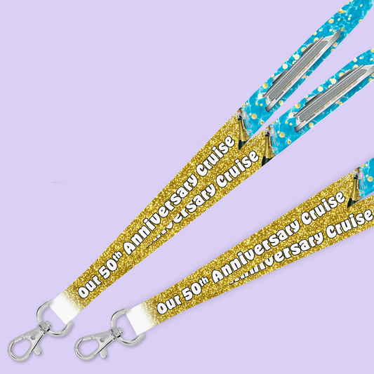 Personalized Cruise Lanyard - Anniversary - Two Crafty Gays