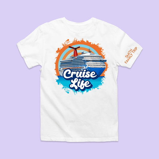 Personalized Carnival Cruise "Cruise Life" Shirt - Orange - Two Crafty Gays