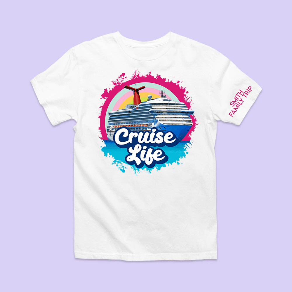 Personalized Carnival Cruise "Cruise Life" Shirt - Pink - Two Crafty Gays
