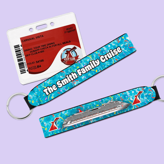 Personalized Carnival Cruise Wristlet - Two Crafty Gays