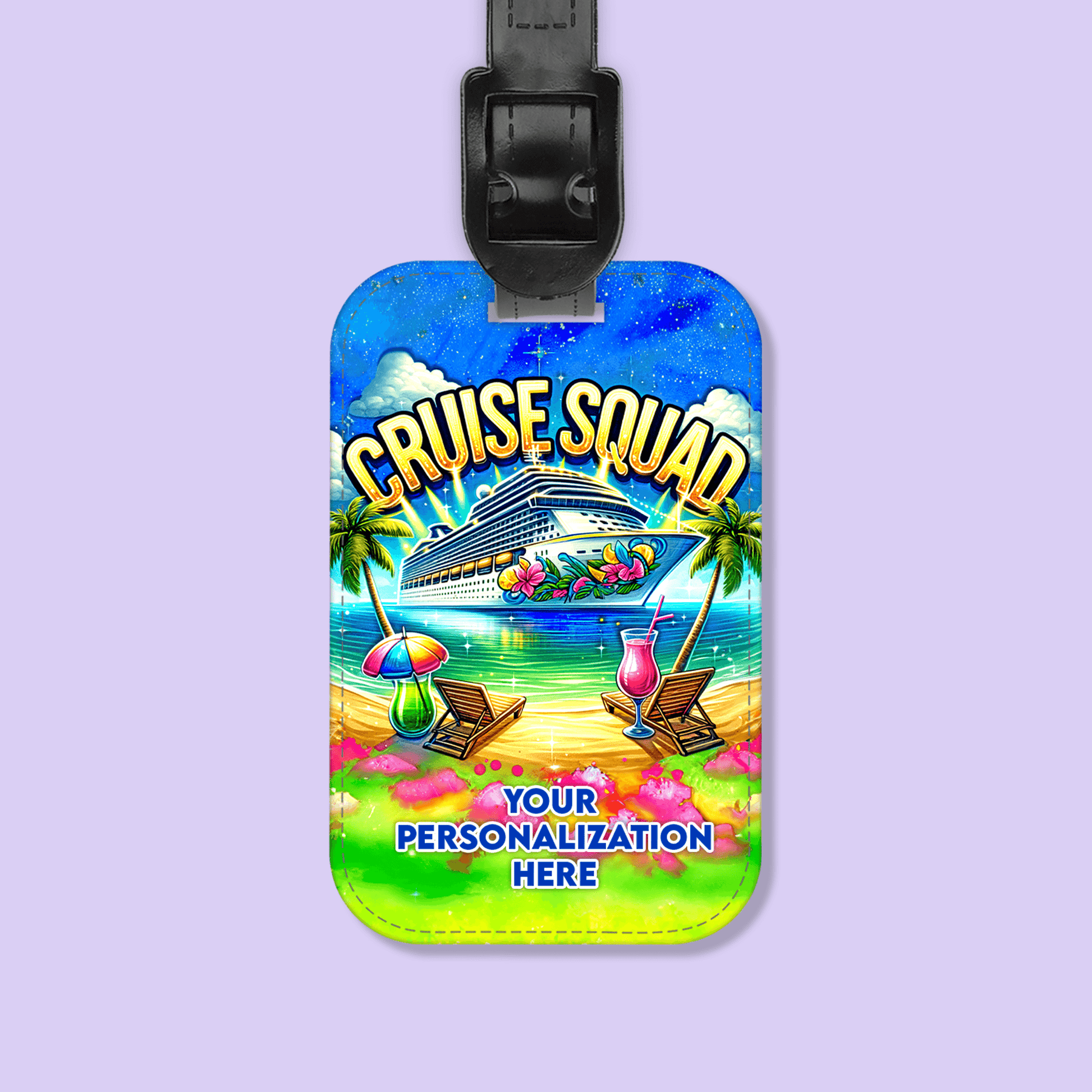 Personalized Cruise Squad Luggage Tag - Two Crafty Gays