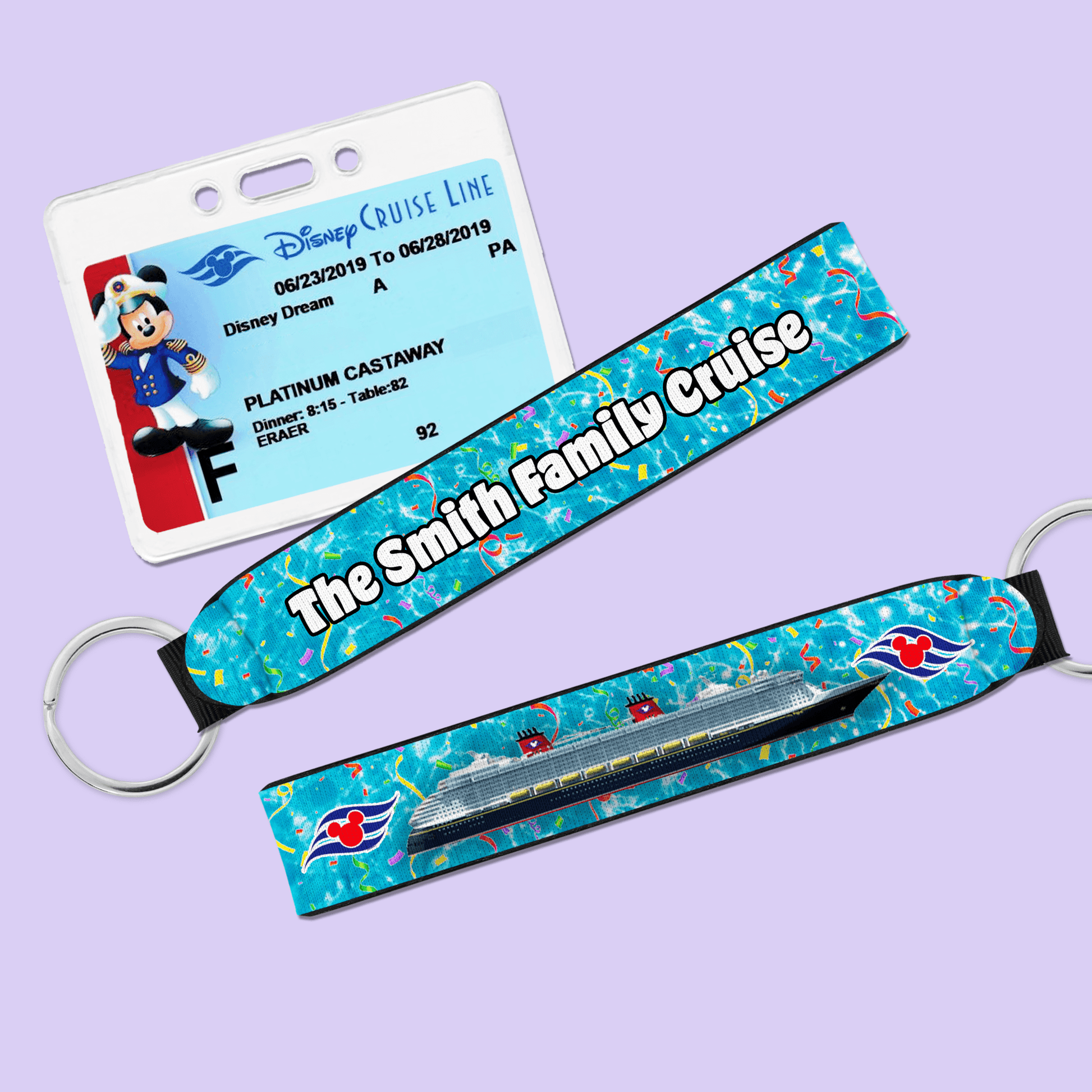 Personalized Disney Cruise Wristlet - Two Crafty Gays