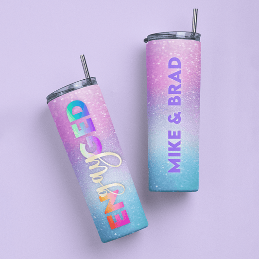 Personalized EnGAYged Tumbler Cup - Two Crafty Gays