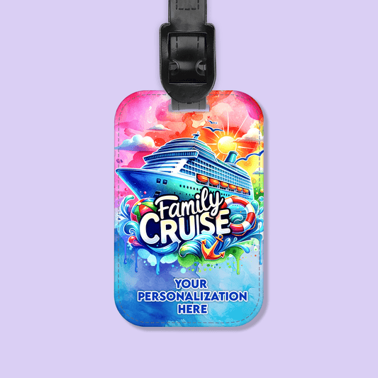 Personalized Family Cruise Luggage Tag - Two Crafty Gays