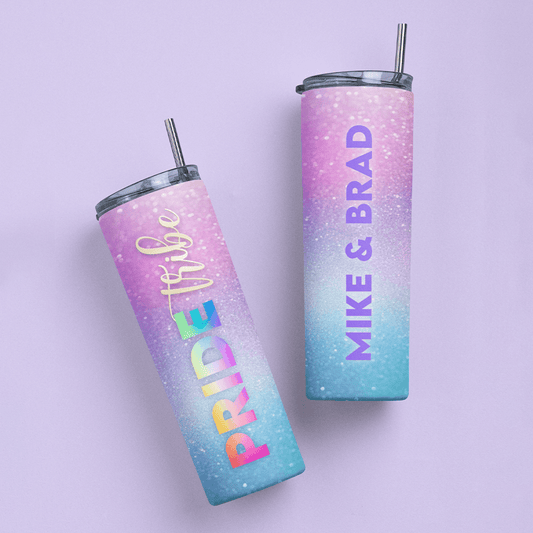 Personalized Pride Tribe Tumbler Cup - Two Crafty Gays