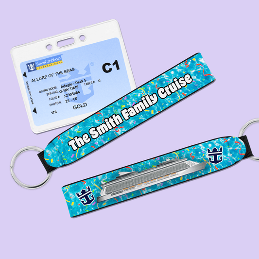 Personalized Royal Caribbean Cruise Wristlet - Two Crafty Gays