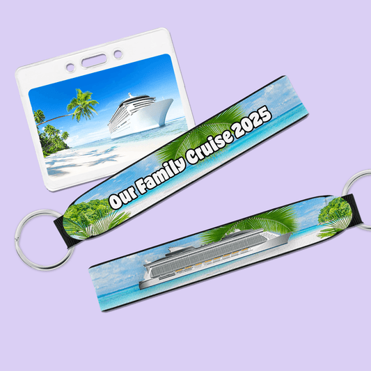 Personalized Tropical Cruise Wristlet - Two Crafty Gays