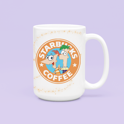 Phineas & Ferb Starbucks Mug - Two Crafty Gays