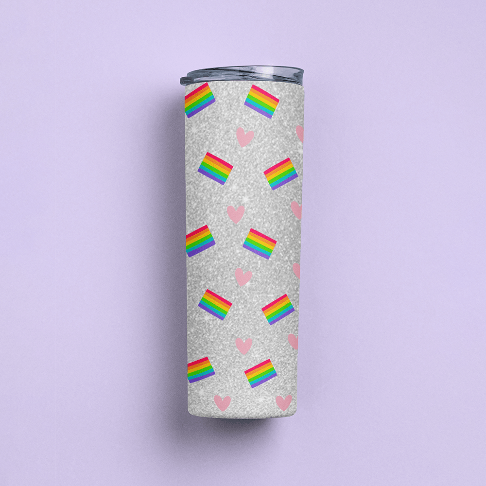 Pride Flags Personalized Stainless Steel Tumbler - Two Crafty Gays