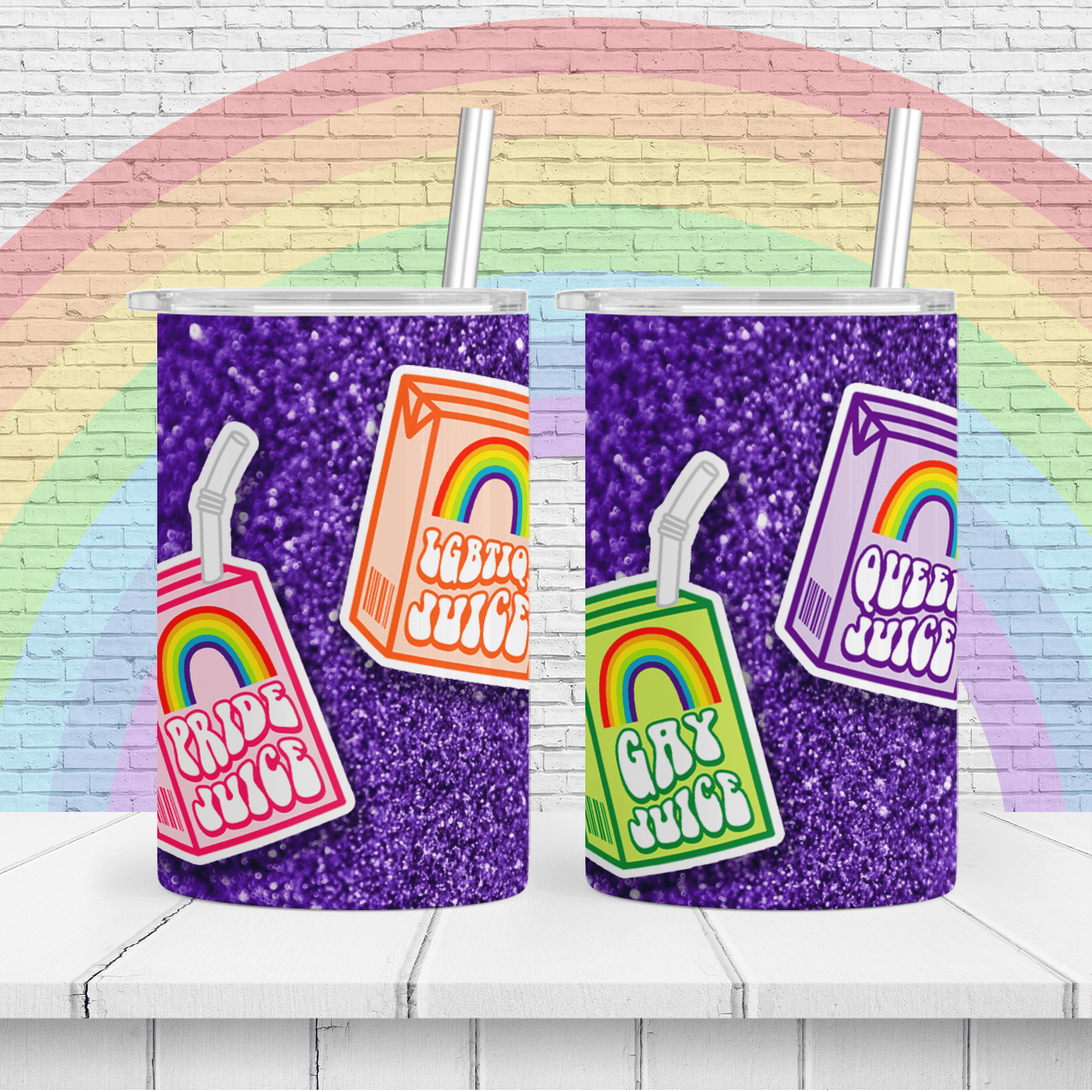 Pride Juice Personalized Stainless Steel Tumbler - Two Crafty Gays