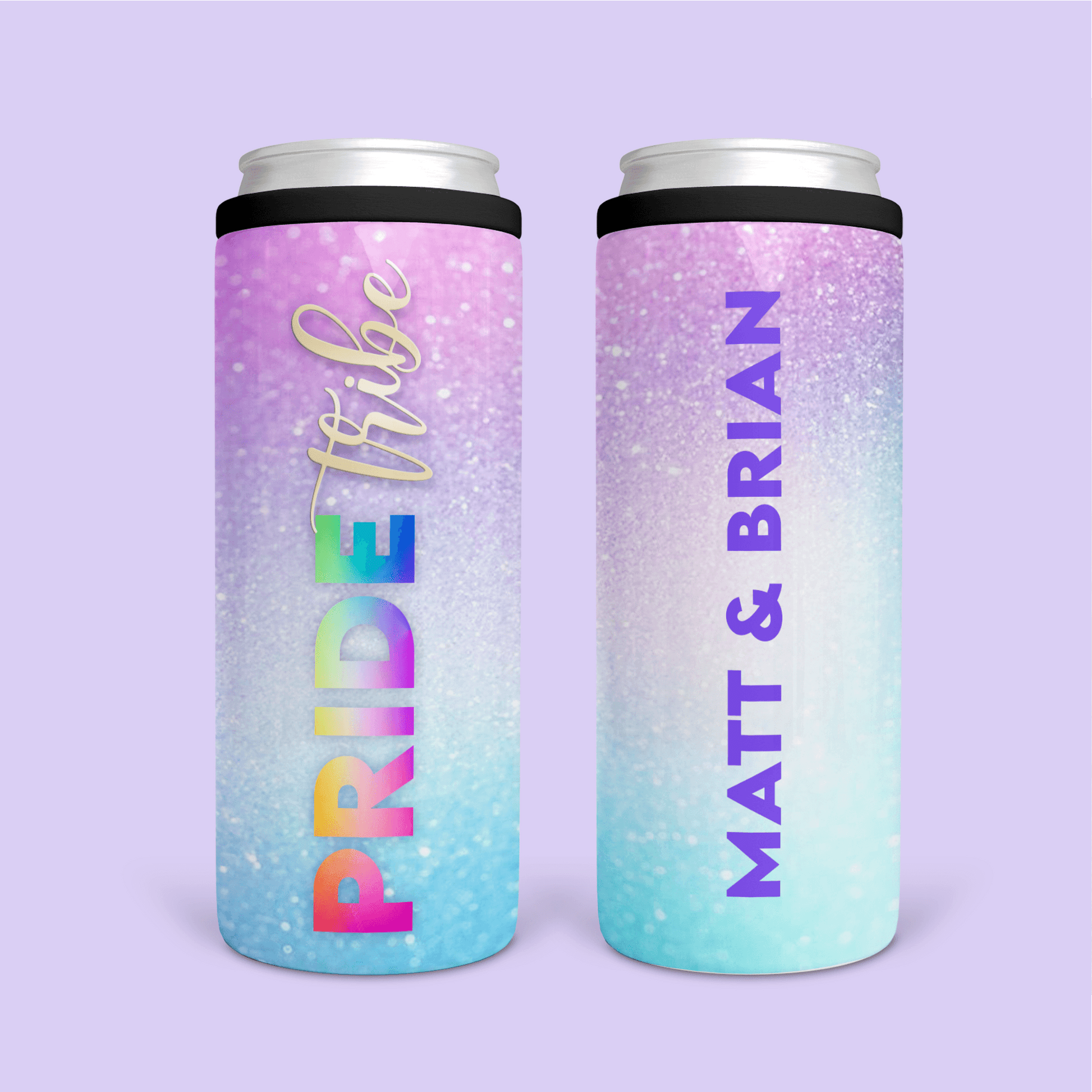 Pride Tribe Slim Can Cooler - Two Crafty Gays
