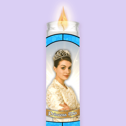 Princess Mia Celebrity Prayer Candle (from the Princess Diaries) - Two Crafty Gays