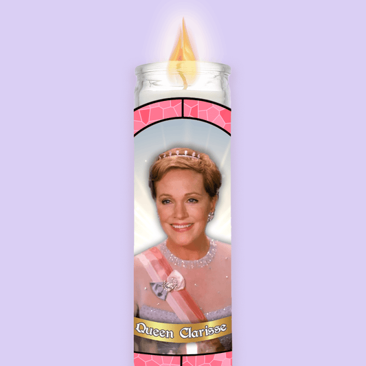 Queen Clarisse Celebrity Prayer Candle (from the Princess Diaries) - Two Crafty Gays