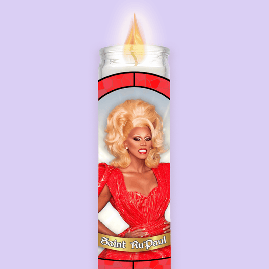 RuPaul Christmas Prayer Candle - Two Crafty Gays