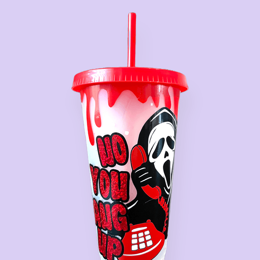 Scream Ghostface Tumbler Cup - Two Crafty Gays