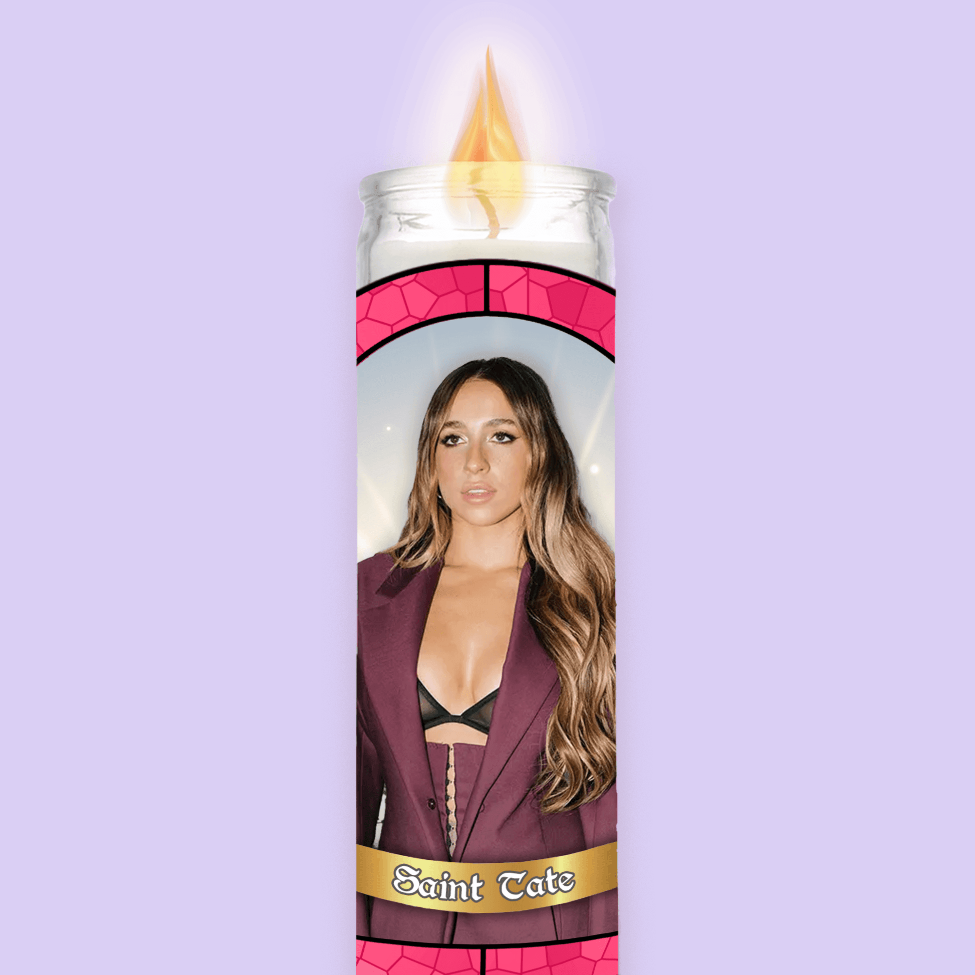 Tate McRae Prayer Candle - Two Crafty Gays