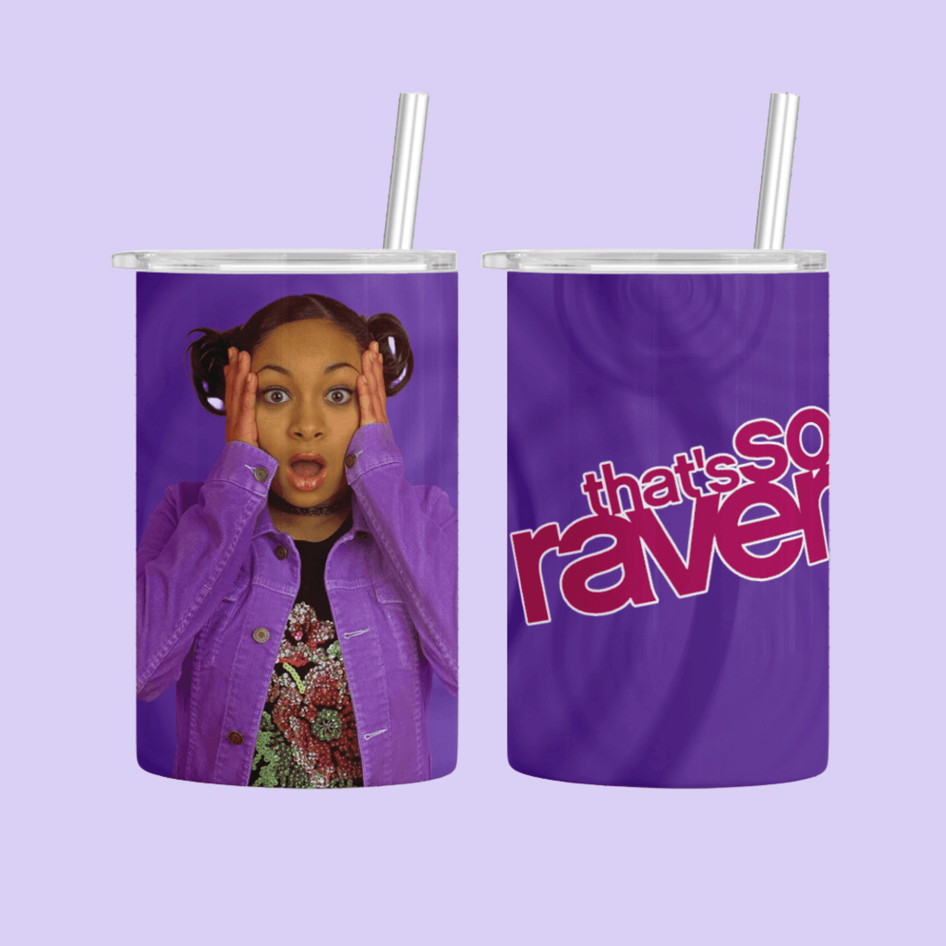 That's So Raven 12 oz. Stainless Steel Tumbler - Two Crafty Gays