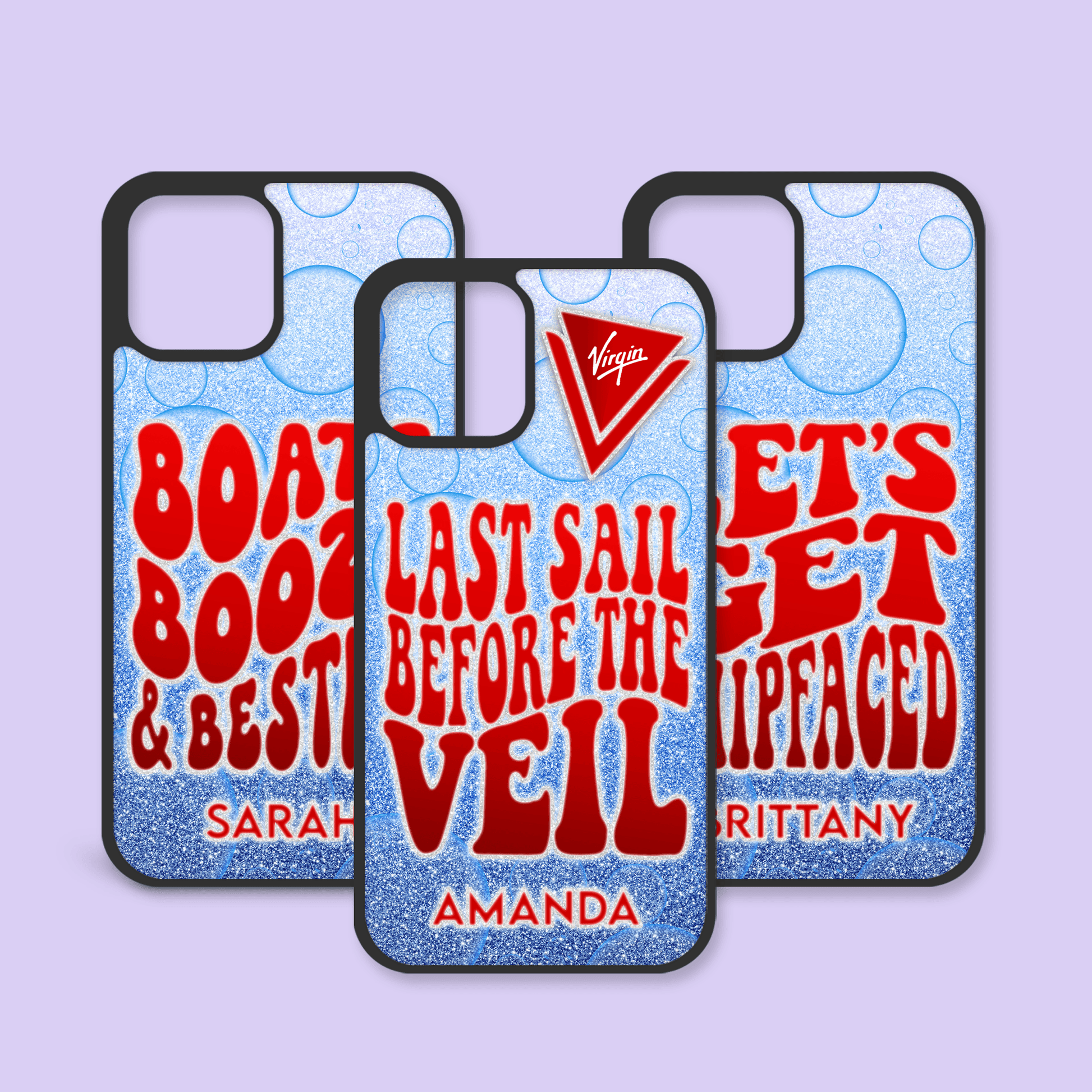 Virgin Voyages Bachelorette Personalized Phone Case - Boats, Booze & Besties - Two Crafty Gays