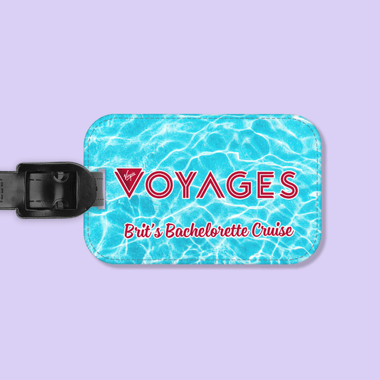 Virgin Voyages Custom Luggage Tag - Ocean - Two Crafty Gays