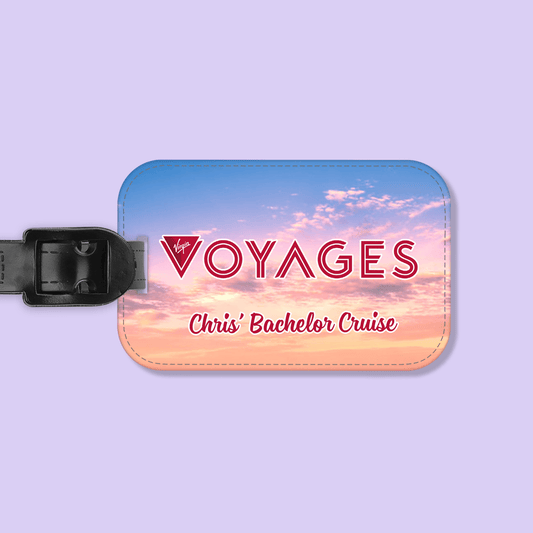 Virgin Voyages Custom Luggage Tag - Sunset - Two Crafty Gays