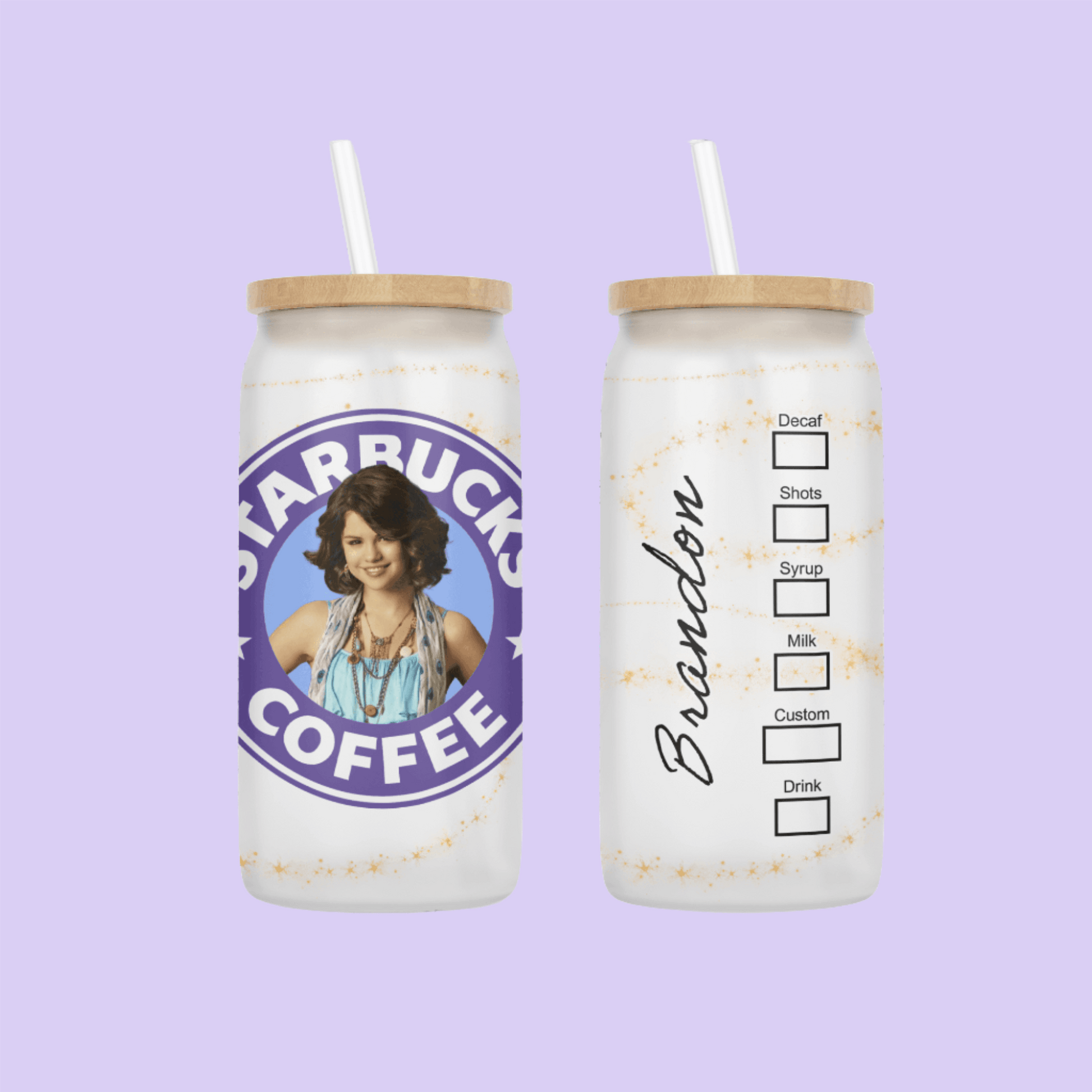 Wizards of Waverly Place Starbucks Drinking Glass - Two Crafty Gays