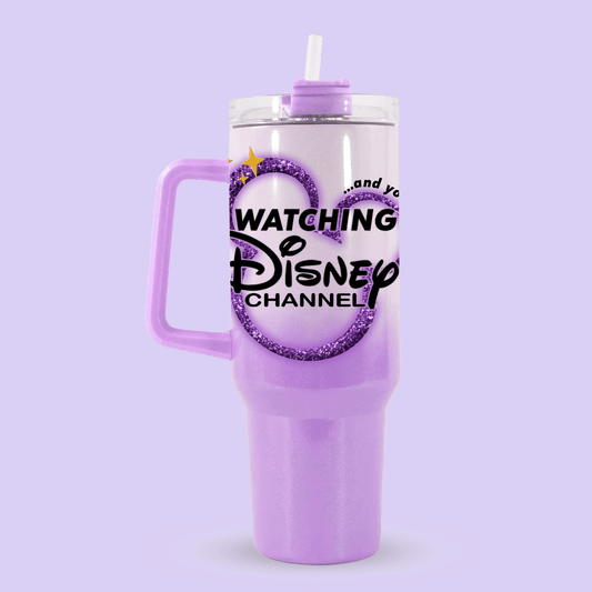 You're Watching Disney Channel 40oz Quencher Tumbler - Purple - Two Crafty Gays