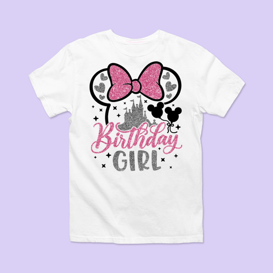 Disney "Birthday Girl" Shirt - Minnie Pink - Two Crafty Gays