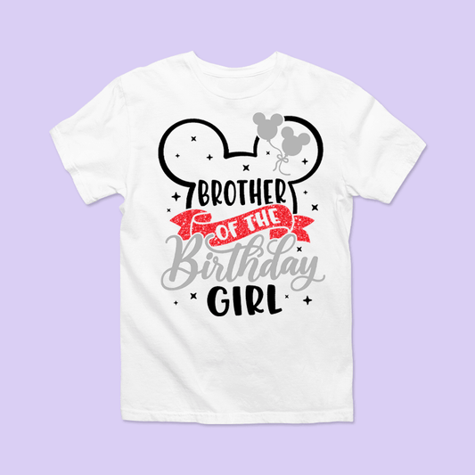 Disney "Brother of the Birthday Girl" Shirt - Two Crafty Gays
