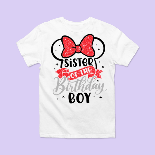 Disney "Sister of the Birthday Boy" Shirt - Two Crafty Gays