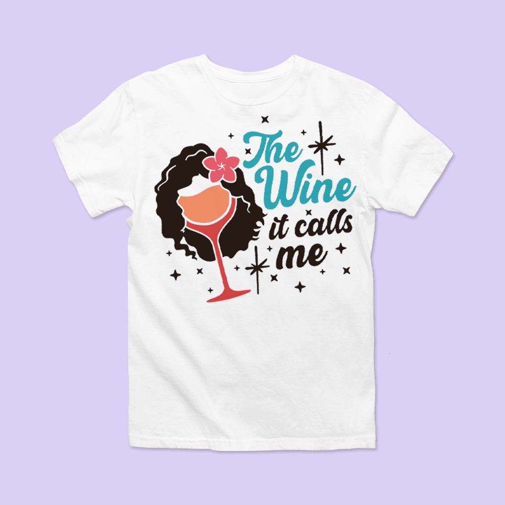 Epcot Shirt - Moana "The Wine Calls Me" - Two Crafty Gays