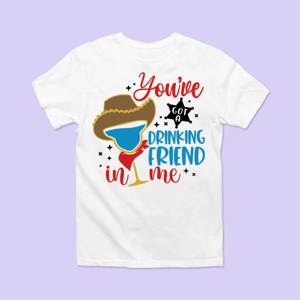 Epcot Shirt - Woody "Drinking Friend in Me" - Two Crafty Gays